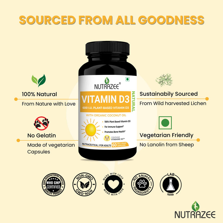 nutrazee plant based vegan vitamin d3 vegetarian