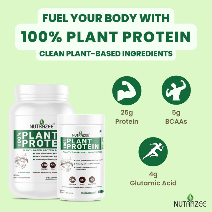 Nutrazee 100% clean Plant-based Protein Vegan Powder natural