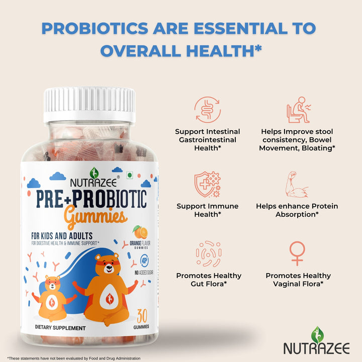 NutraZee Pre+Probiotic Gummies health benefits