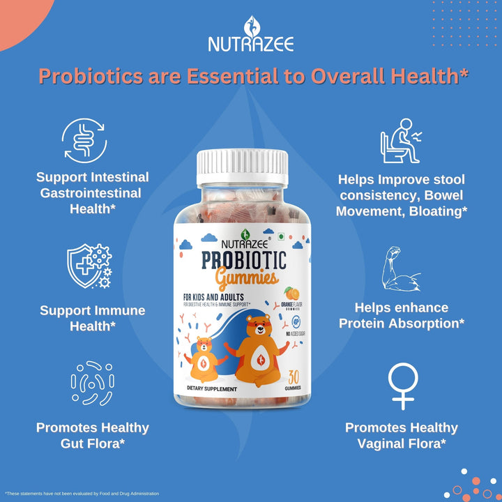 nutrazee pre probiotic gummies supplement for kids health