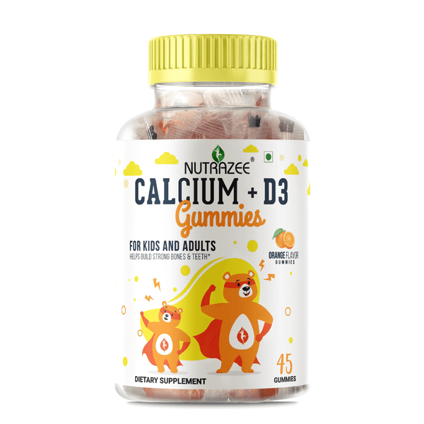 Nutrazee Calcium + Vitamin D Supplement gummies for Kids & Adults Online India