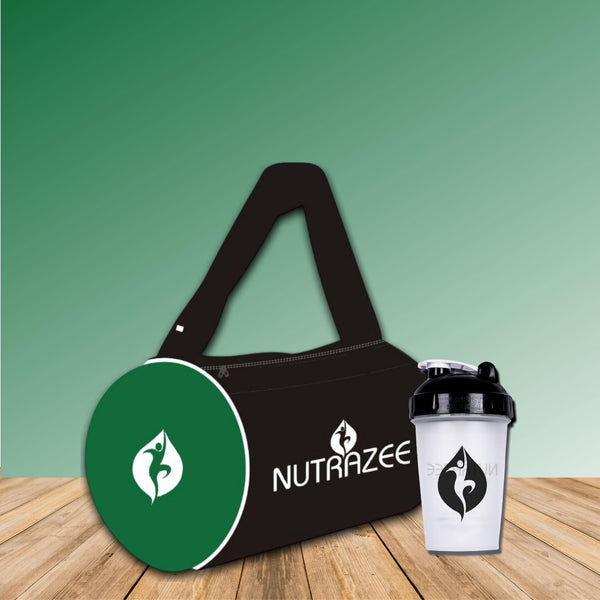 Nutrazee Pro Shaker & Multipurpose Gym Sport Duffle Bag - Nutrazee