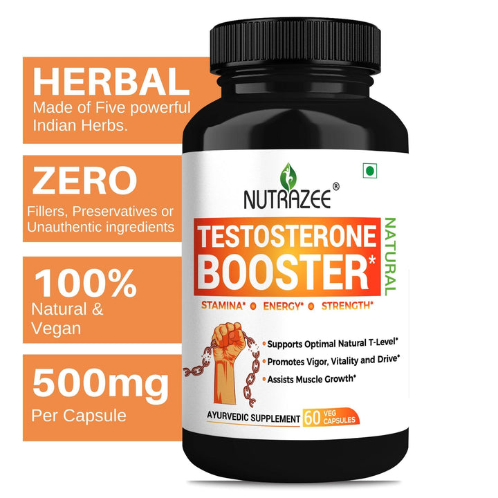 Nutrazee Testosterone Booster, 60 Vegan Capsules - Nutrazee